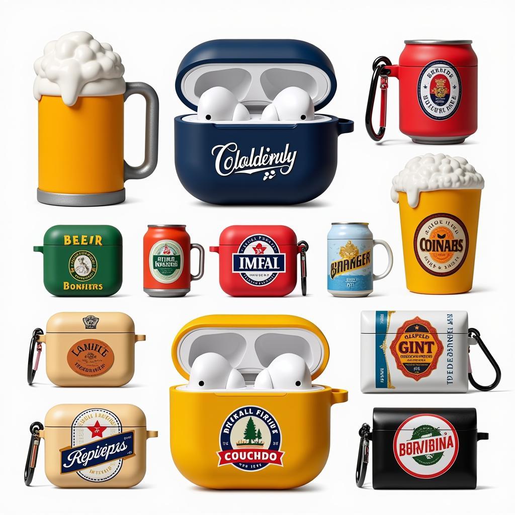 Assortment of Beer Airpods Cases