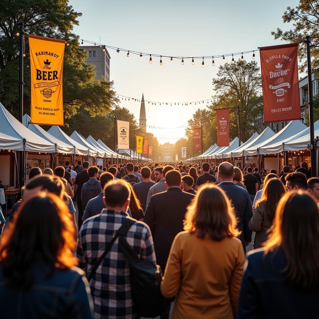 Eye-Catching Banner at a Beer Festival