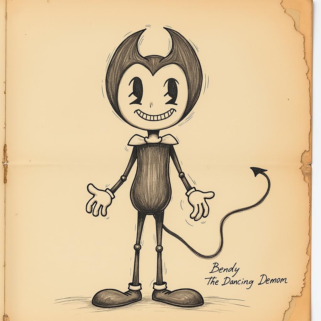 Original Bendy the Dancing Demon sketch