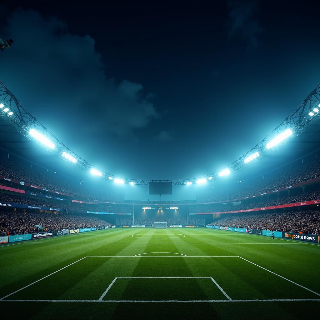 Benzi LED lights illuminating a football stadium