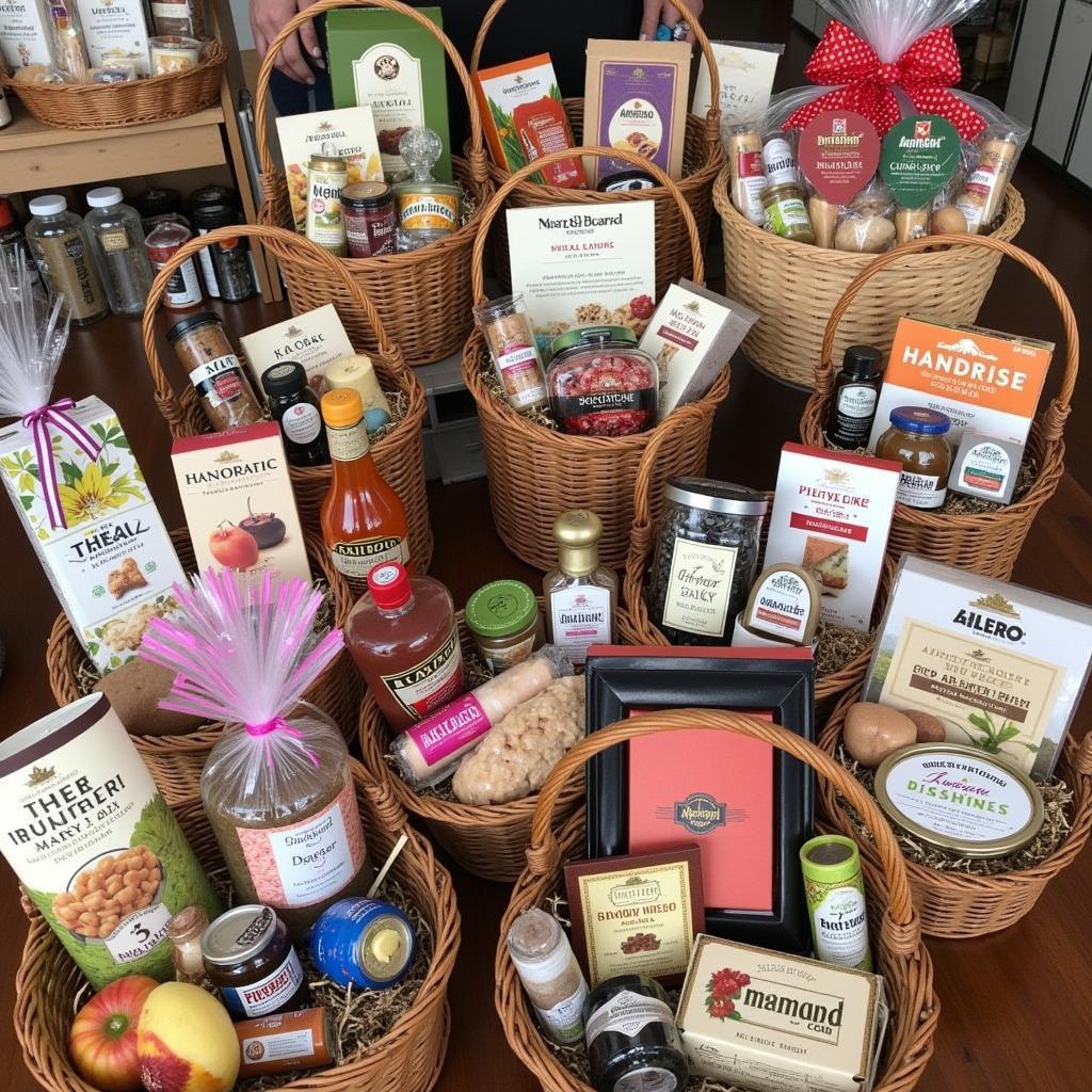 A stunning display of "Best of Philly" gift baskets