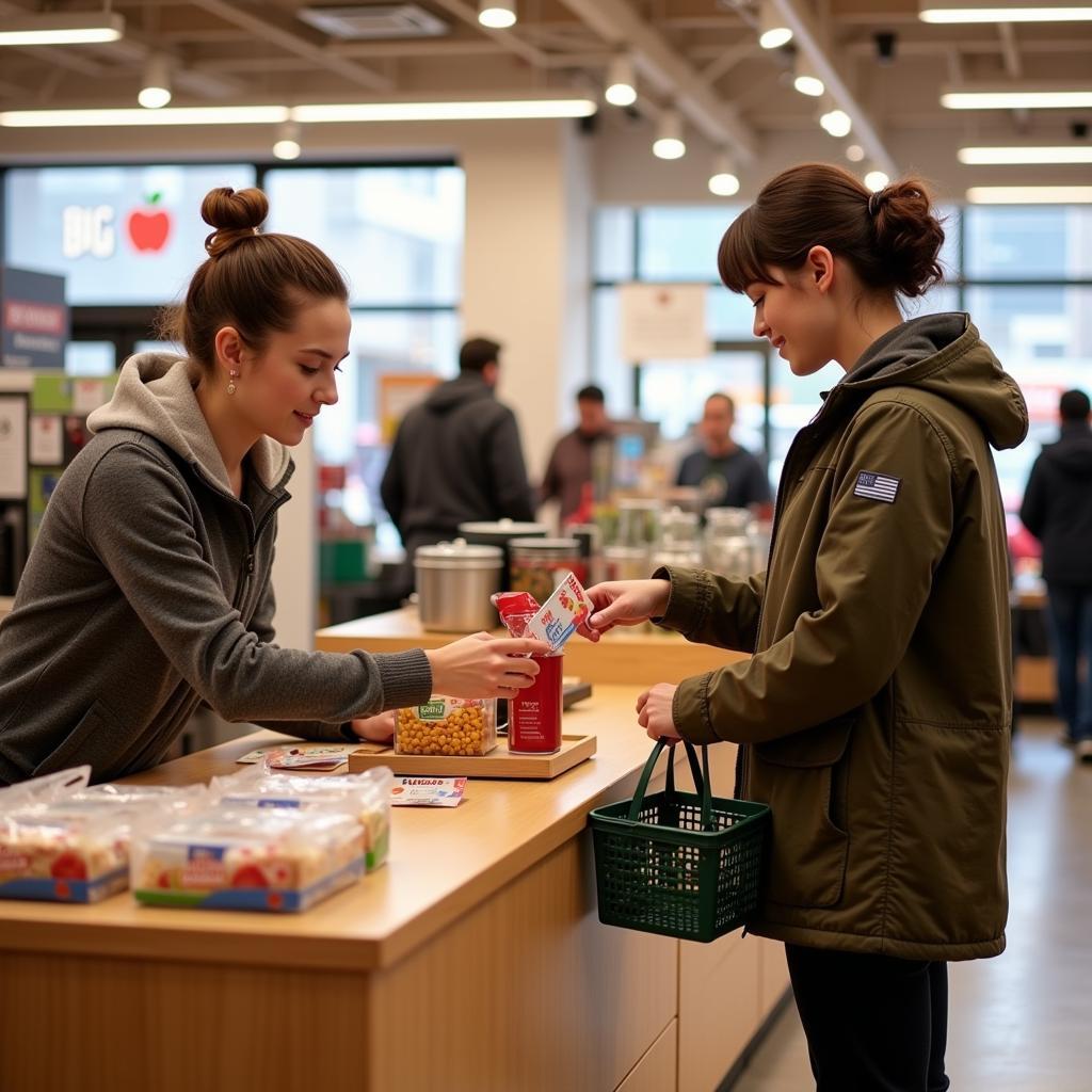 Checking Big Apple gift card balance at a store