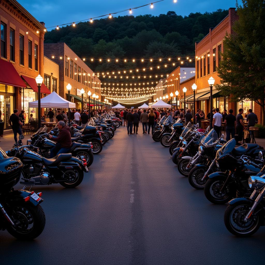 Bikers gathering at Bike Night Pittsburgh