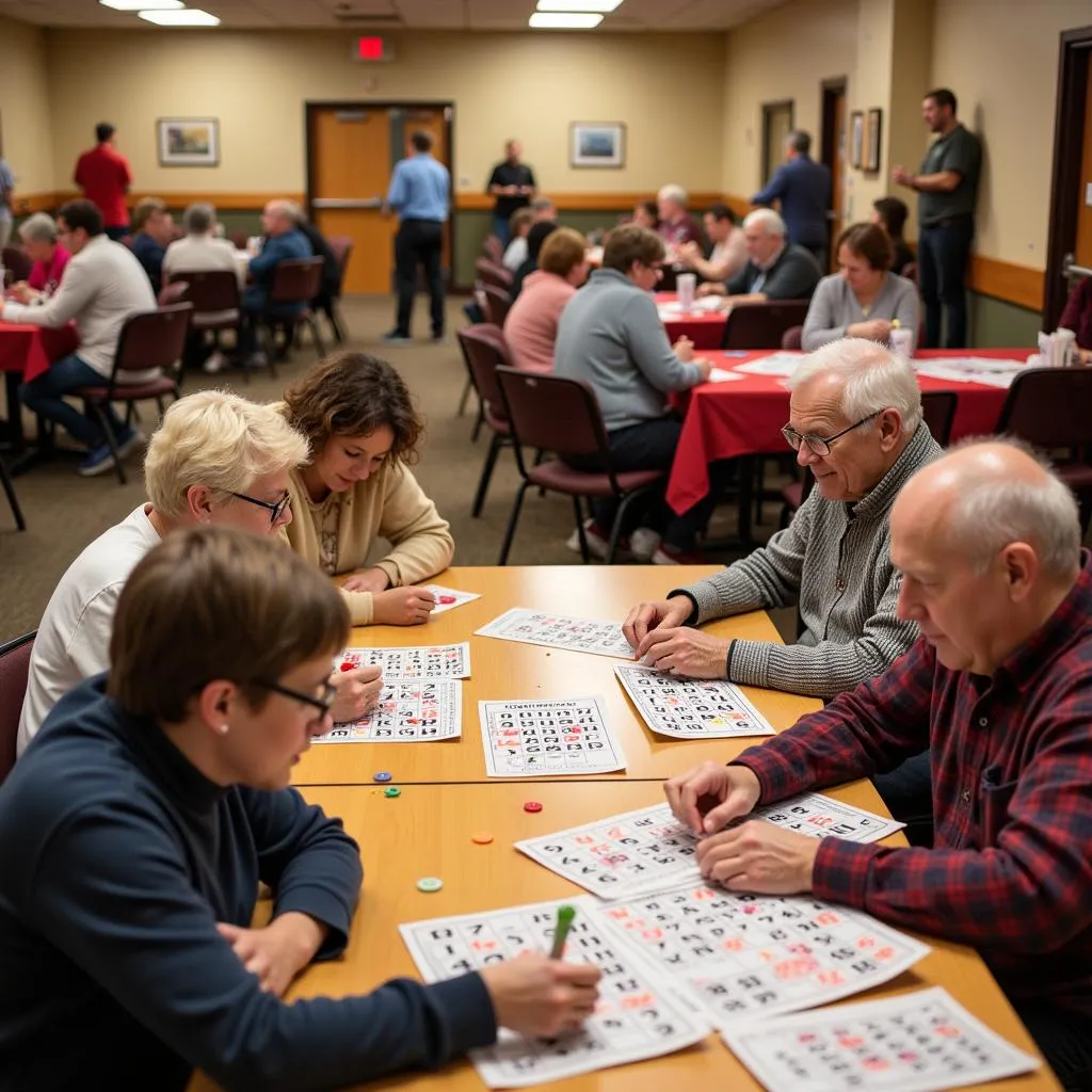 Spacious and inviting bingo hall interior in St. Louis