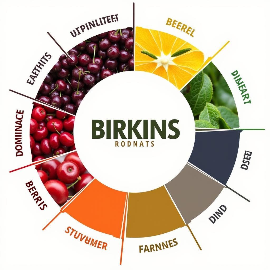 Aroma wheel of Birkins strain