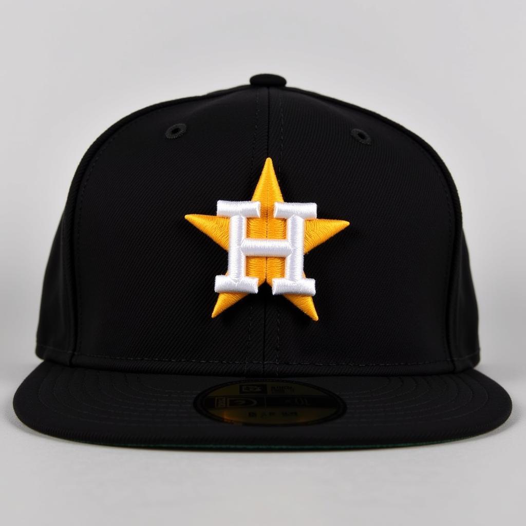 Black and gold Astros fitted hat