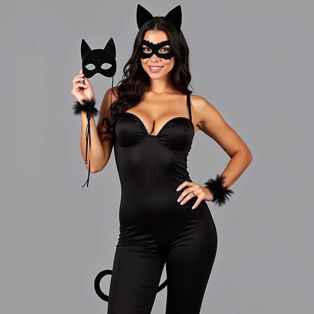 Elegant Black Cat Costume