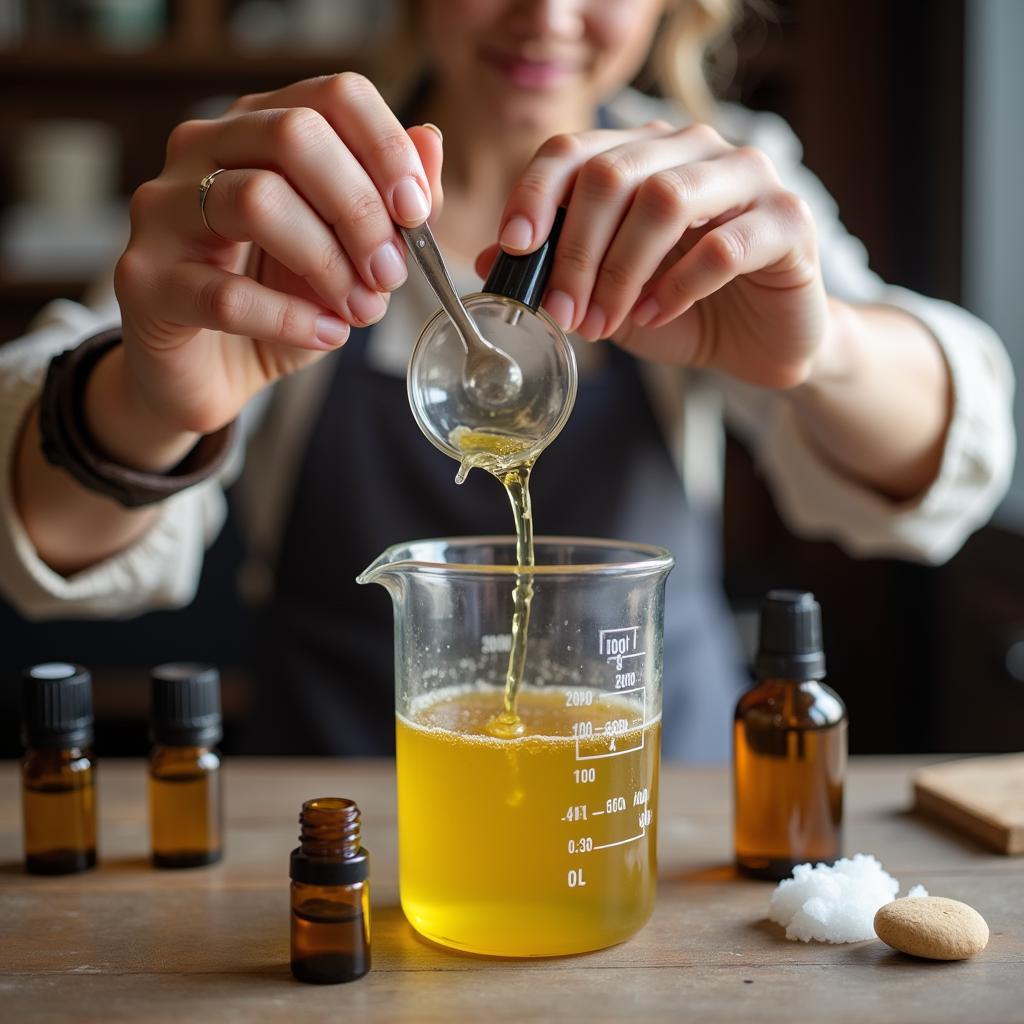 Blending essential oils for room spray