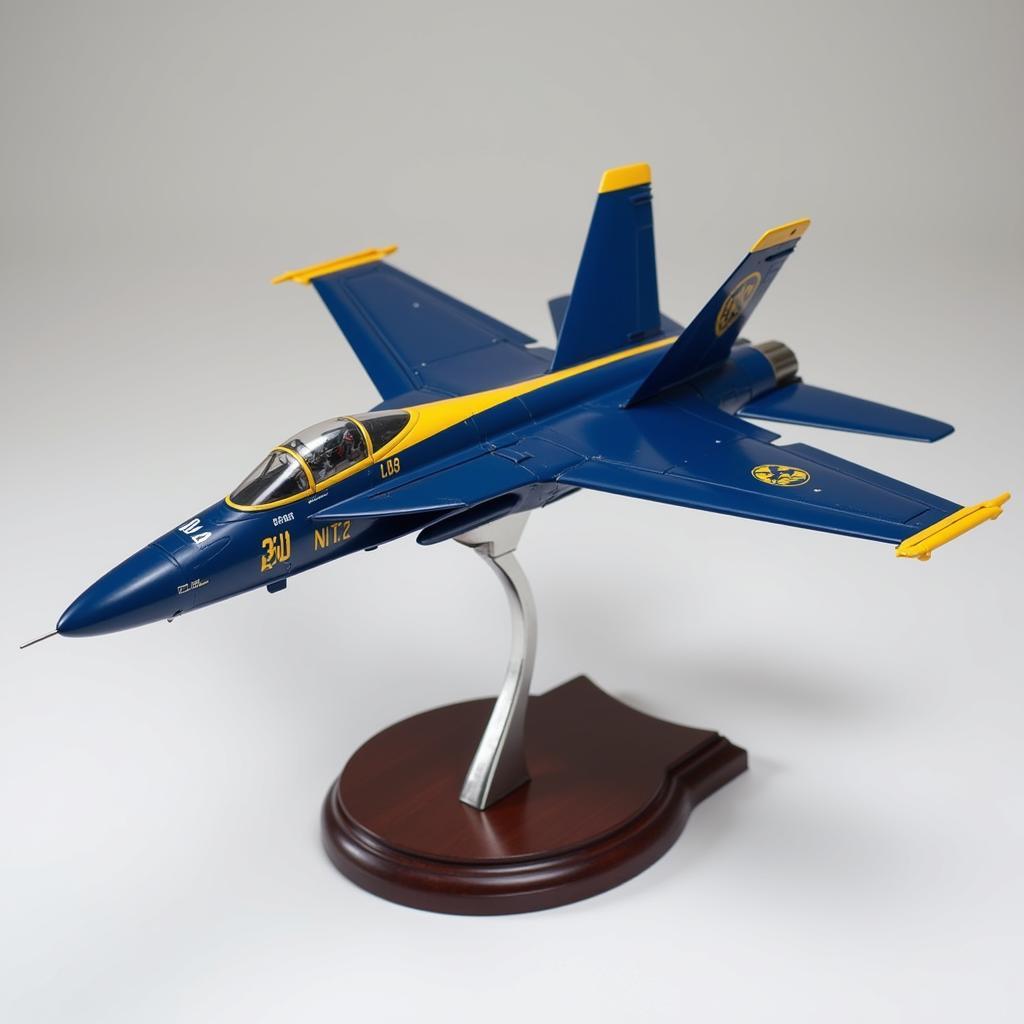 Blue Angels F-18 model on display