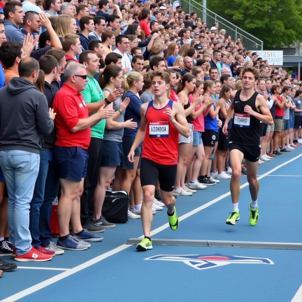 Spectators Cheering at the Blue Jay Invitational