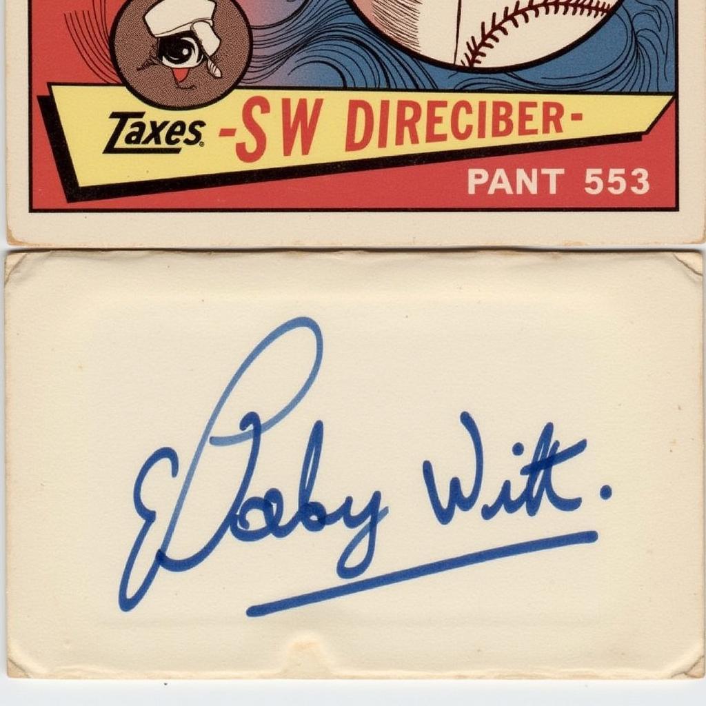 Close-Up of a Bobby Witt Jr. Autographed Baseball Card