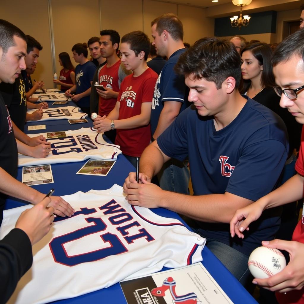 Bobby Witt Jr. signing autographs for fans