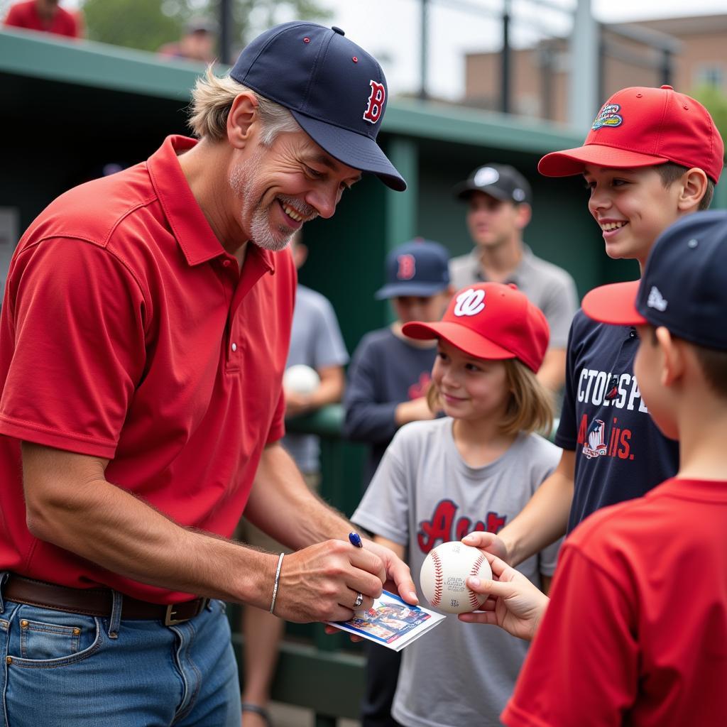 Bobby Witt Jr. signing autographs for fans