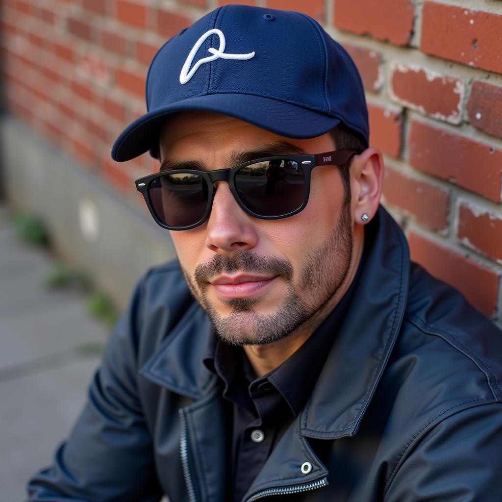 Man in a bomber jacket sporting a Boeing hat