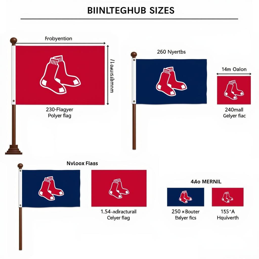 Boston Red Sox Outdoor Flag Sizes and Materials