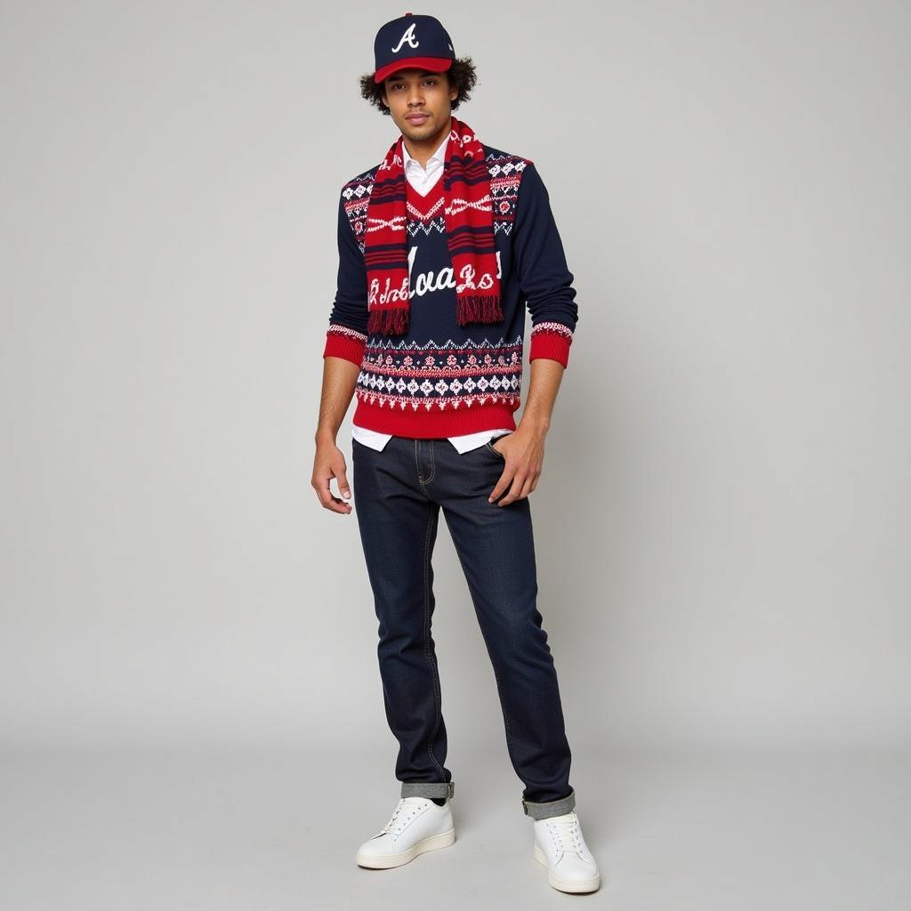 Braves Christmas Sweater Outfit