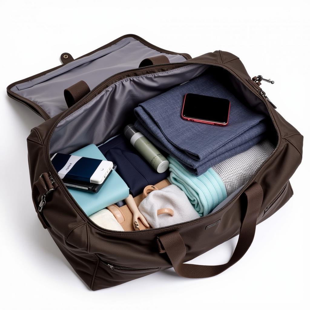 Brenton Bag Packed with Travel Essentials