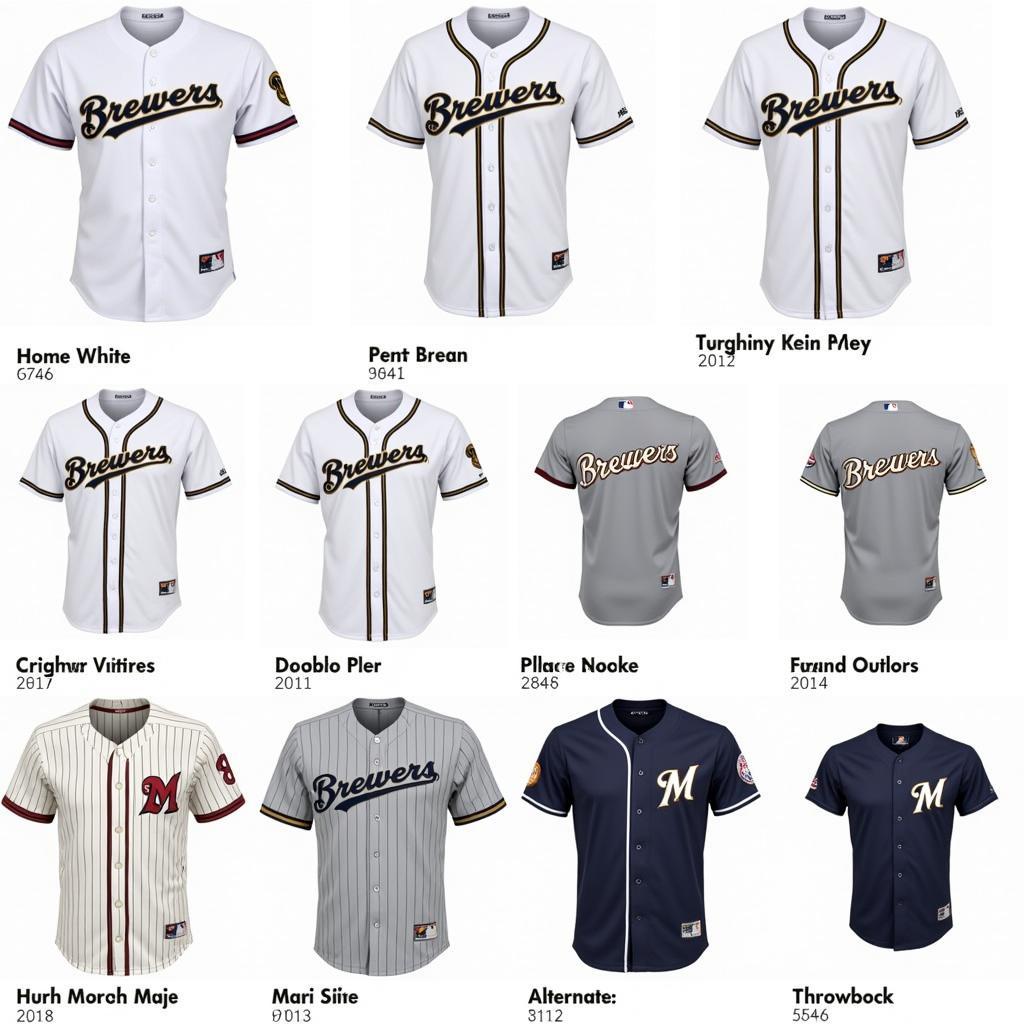 Different Styles of Milwaukee Brewers Jerseys