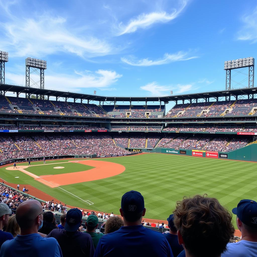 Fans enjoying a Brewers Spring Training game