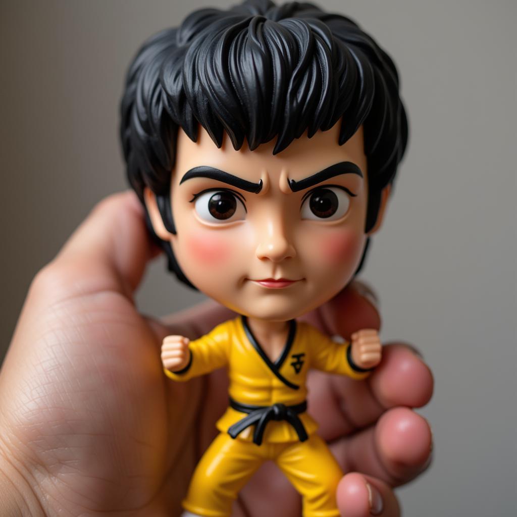 Examining a Bruce Lee Bobblehead