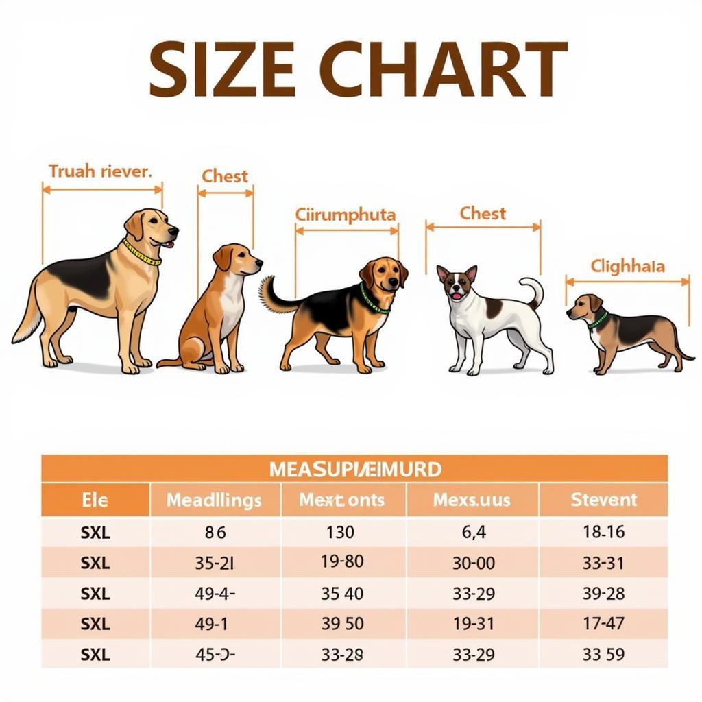 Dog size chart for Bruins jerseys