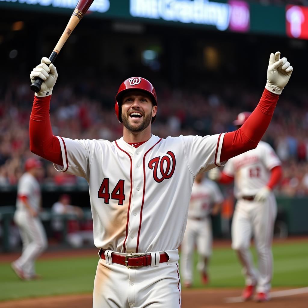 Bryce Harper celebrating home run