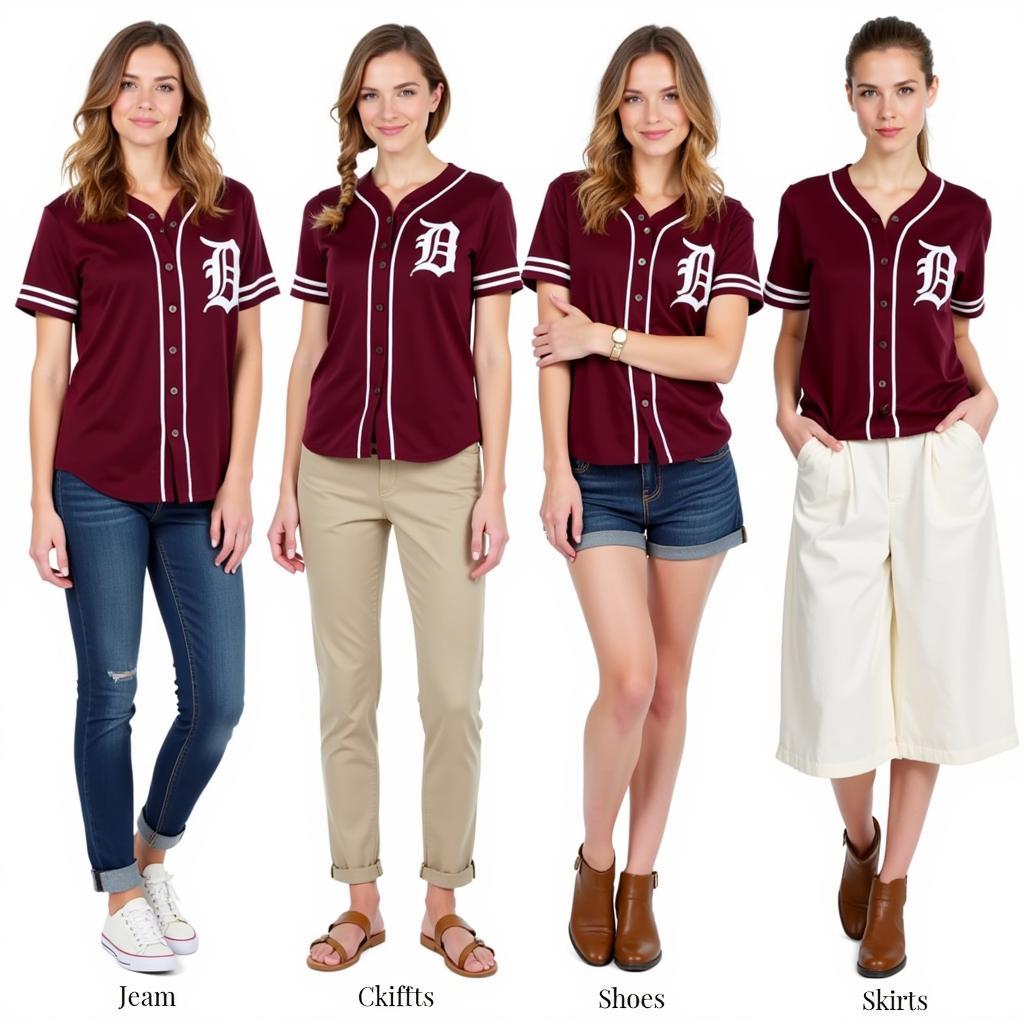 Burgundy Baseball Jersey Outfit Inspiration