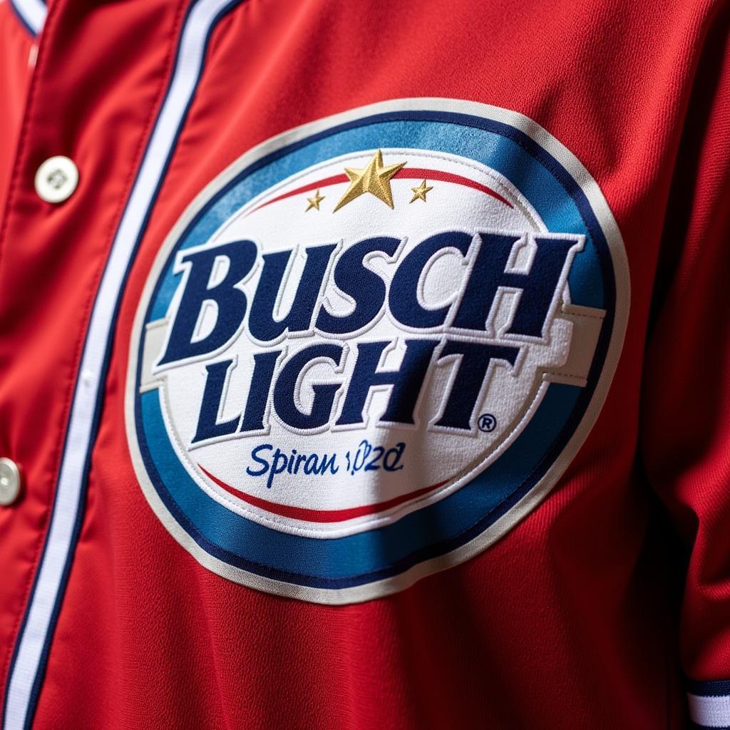 Busch Light Baseball Jersey Closeup