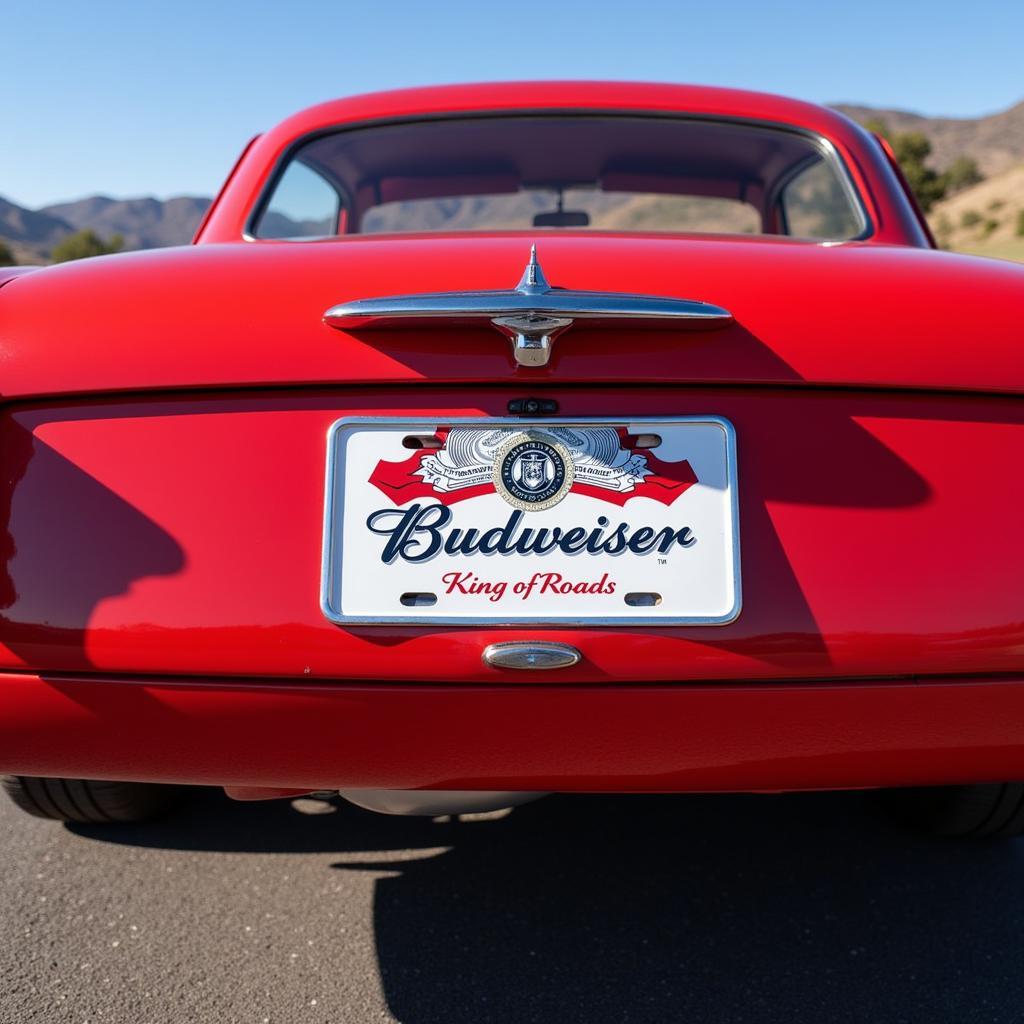 Buttweiser License Plate on a Car