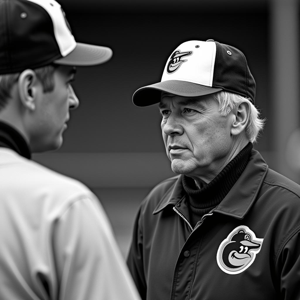 Cal Ripken Sr. in the Orioles Dugout