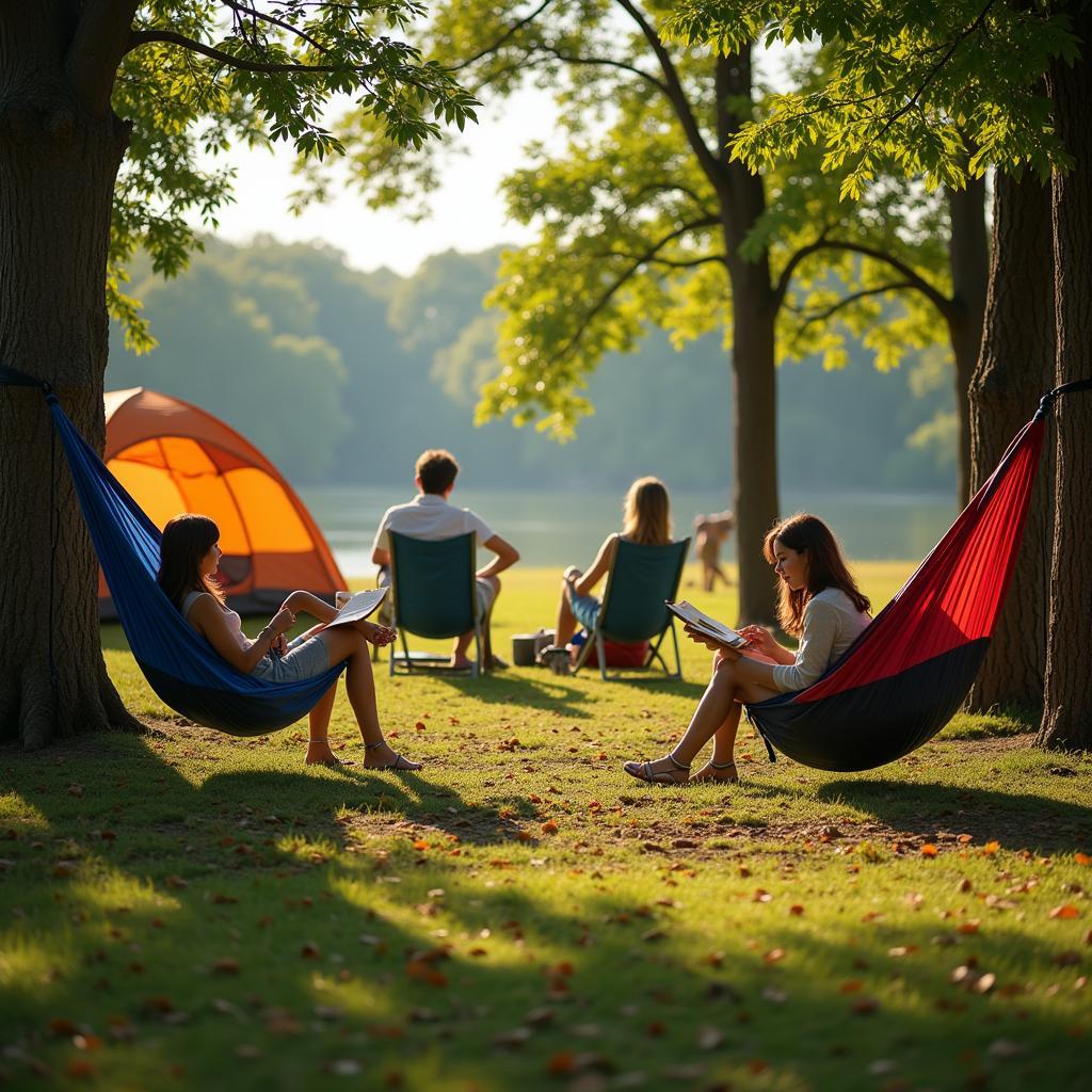 Relaxing Camping Scene for Teacher Appreciation Week