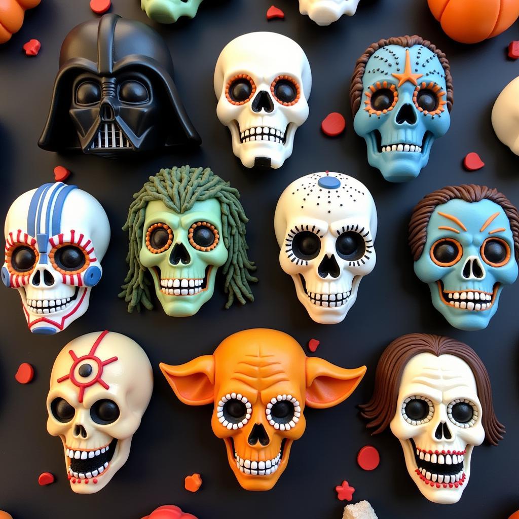 Candy Skulls Depicting Various Star Wars Characters