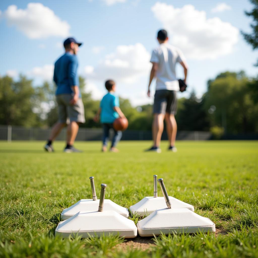 Portable Canvas Backyard Baseball Bases