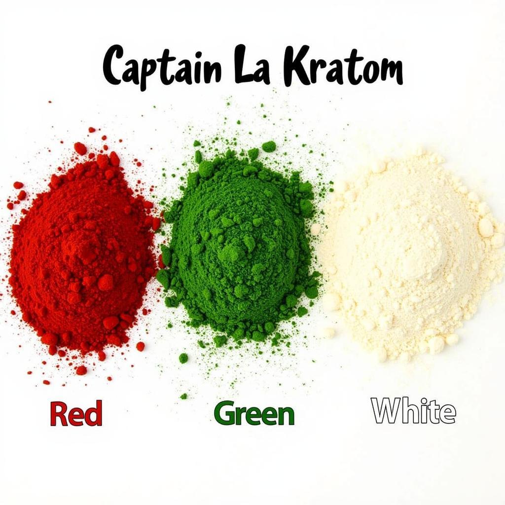 Different Captain La Kratom Strains: Red, Green, and White Veins