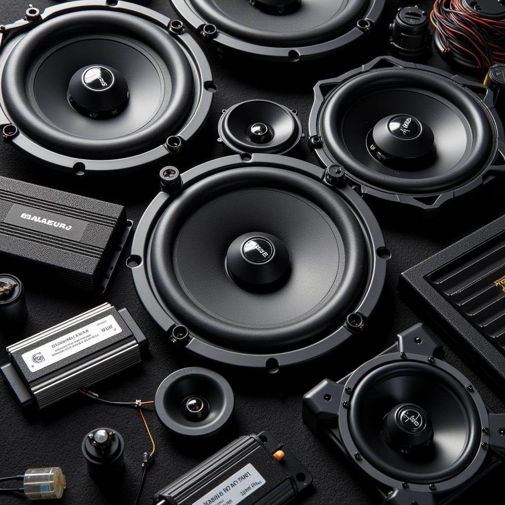 Car audio components: speakers and amplifiers