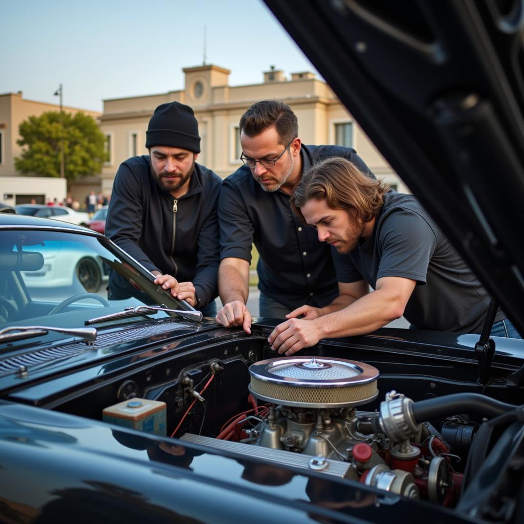 Car Enthusiasts at Blanco Car Show