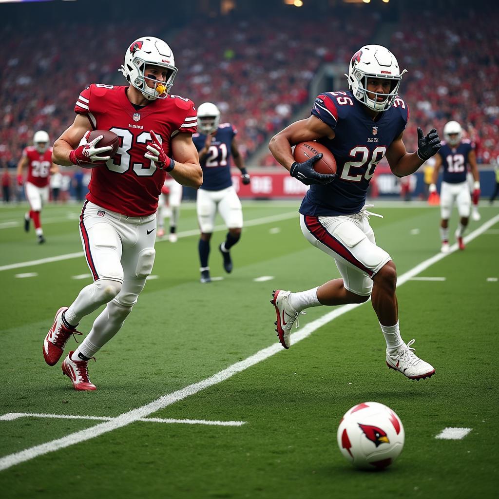 Footballers Executing an Attack Using the Cardinal 33