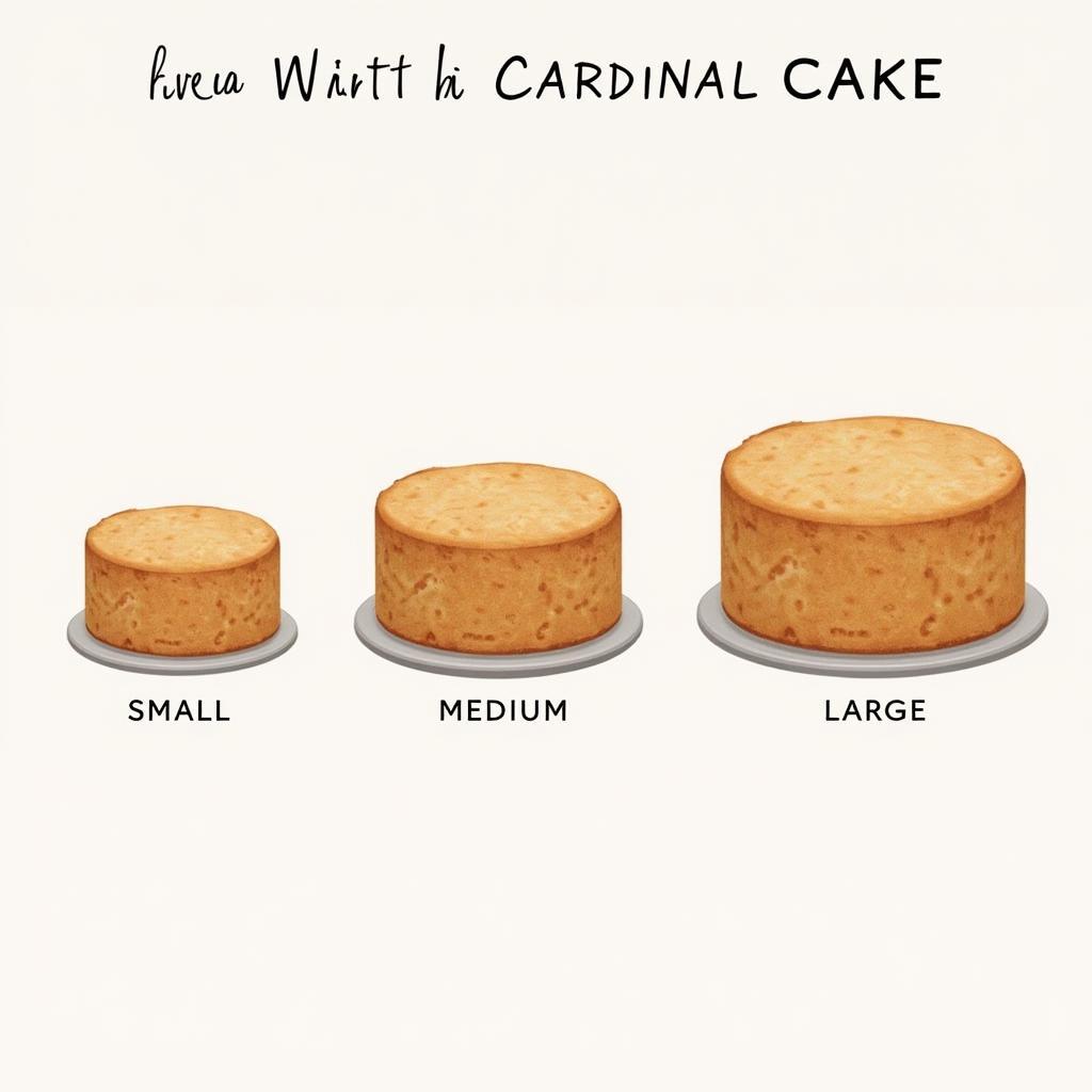 Cardinal Cakes in Different Sizes