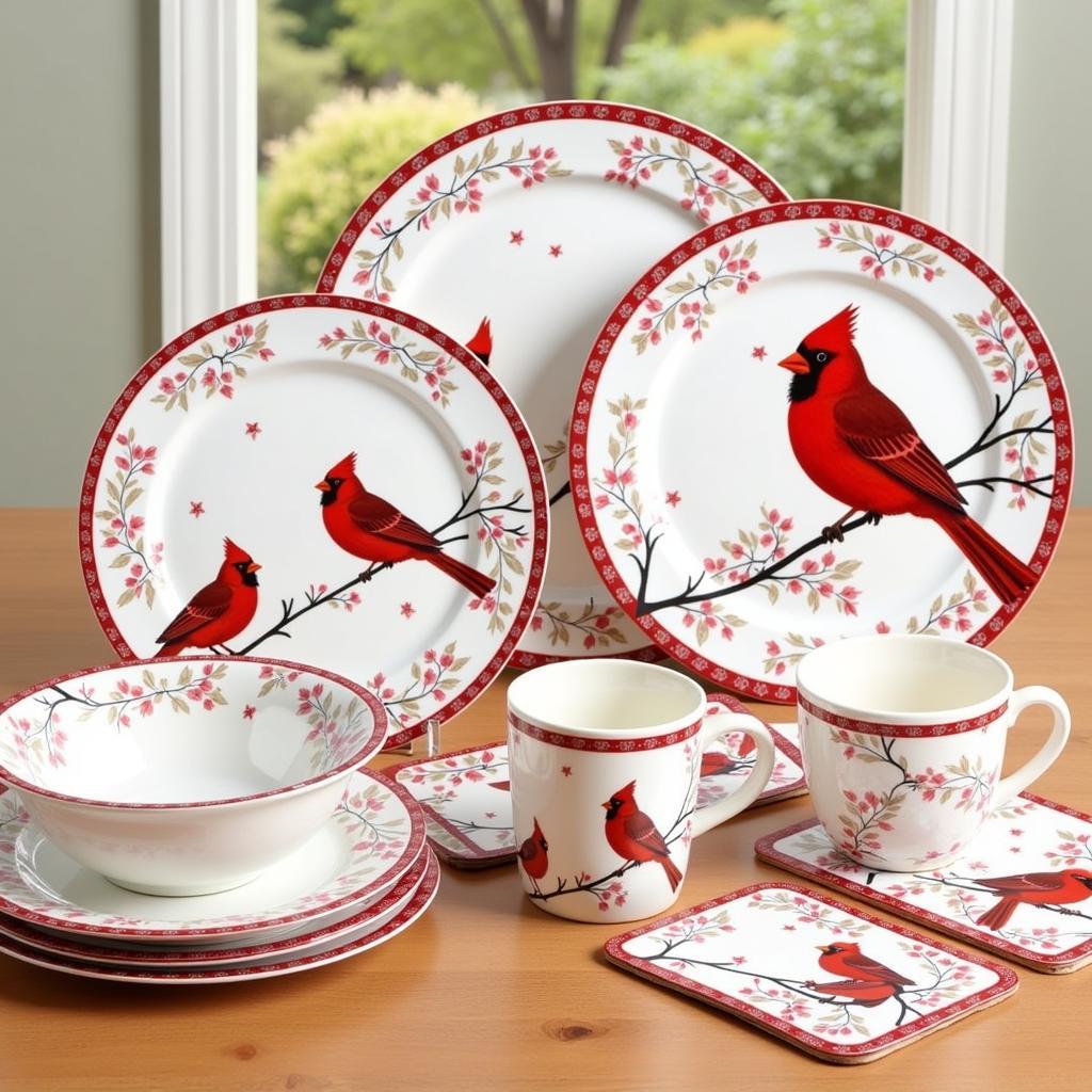 Cardinal Themed Kitchenware Set