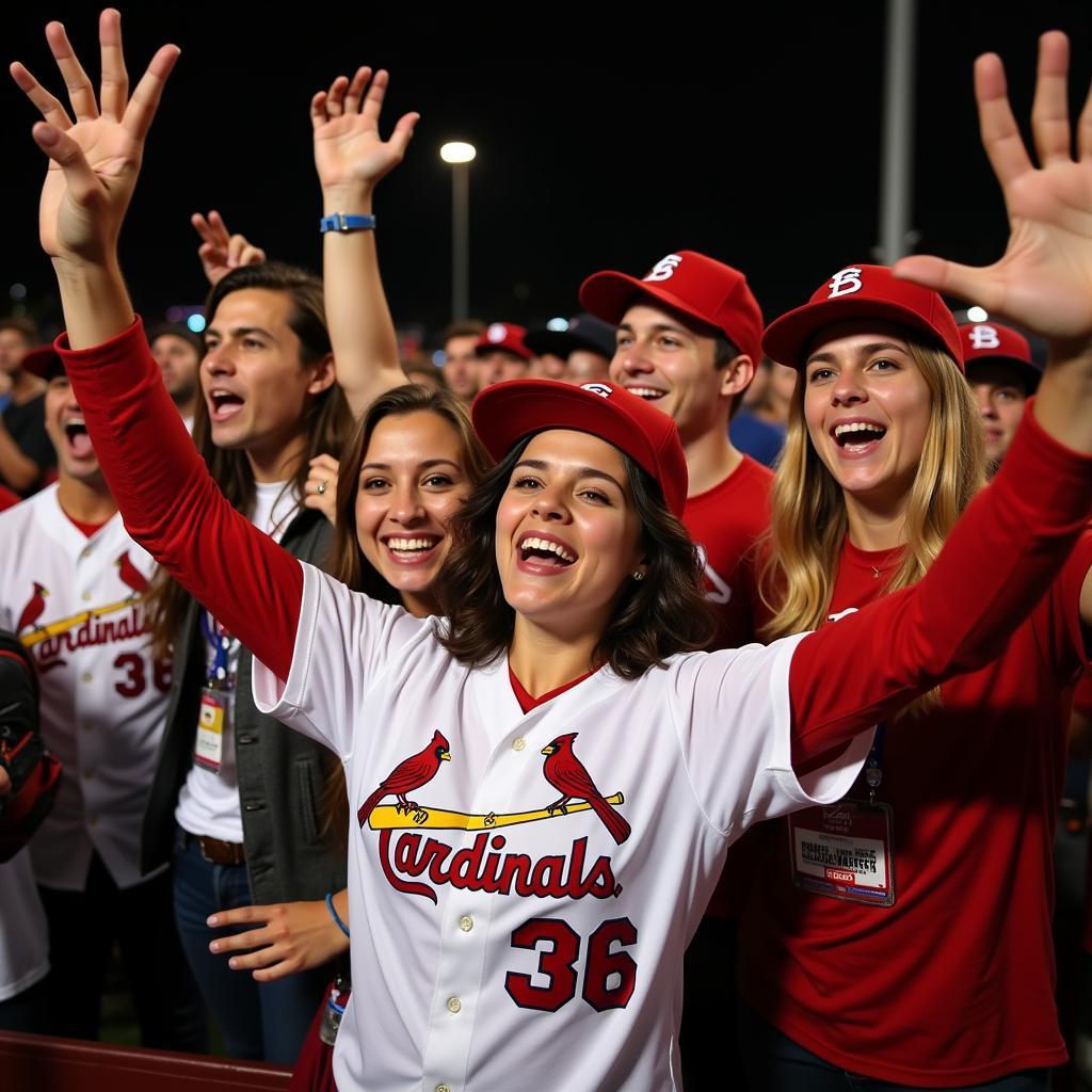 St. Louis Cardinals Fans Celebrating the 2011 World Series Win