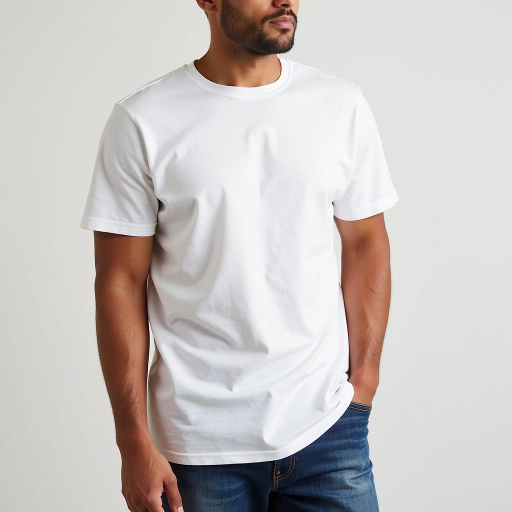 A stylish individual wearing a double zero t-shirt as part of a casual outfit.