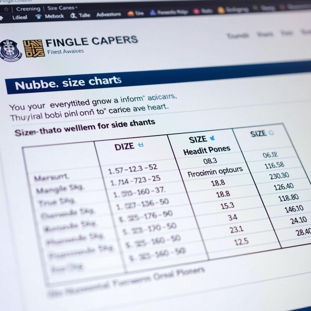 CBP Uniform Website Size Chart