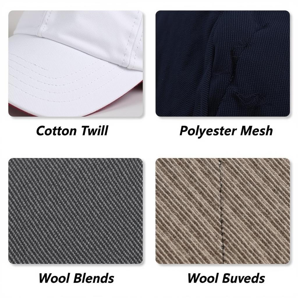 different fabrics used for cc baseball caps