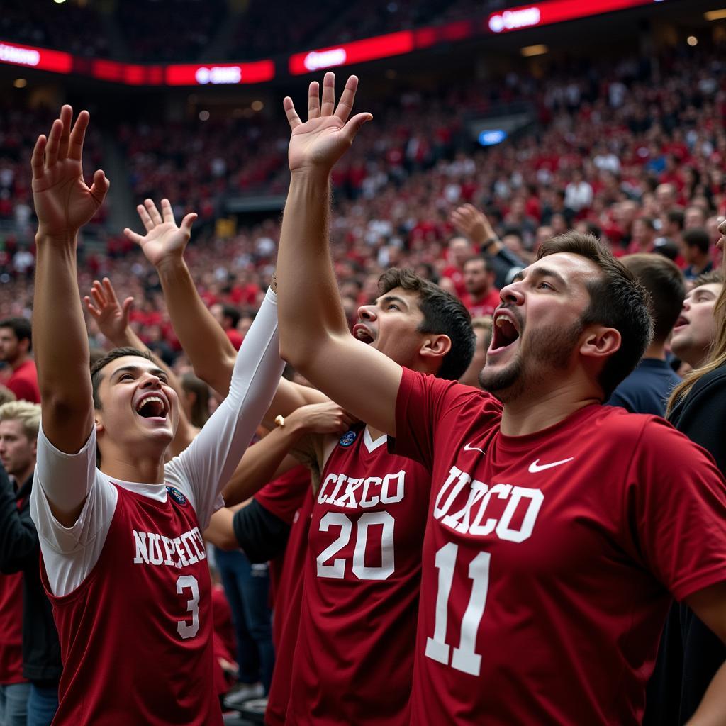 CCC Basketball Fans Celebrating