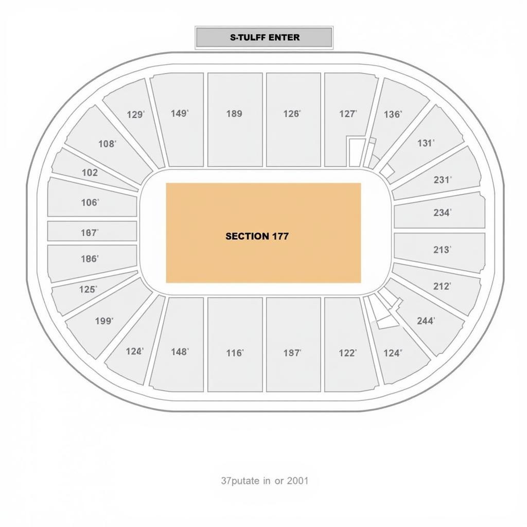 Chase Center Seating Chart with Section 127 Highlighted