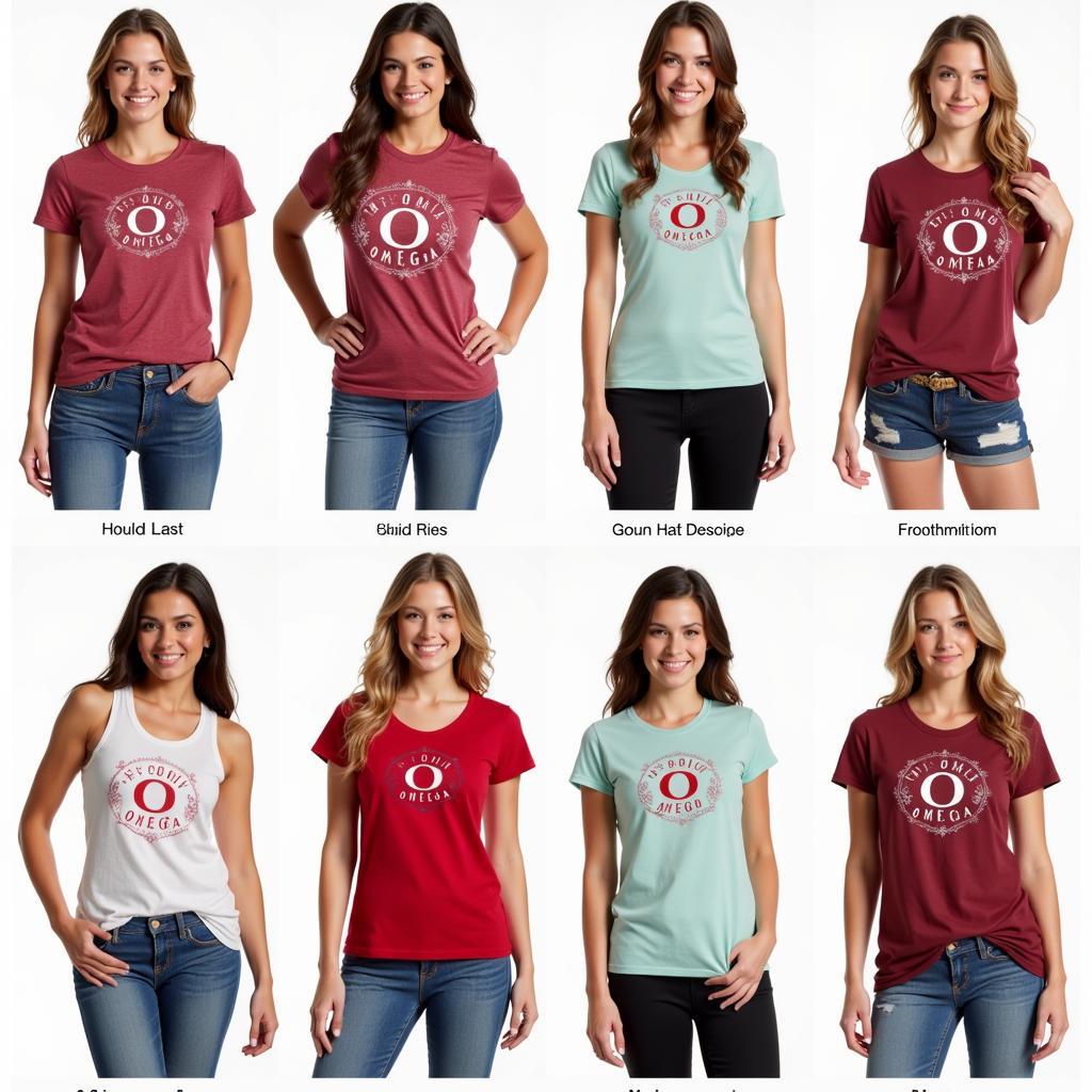 Different Types of Chi Omega Apparel