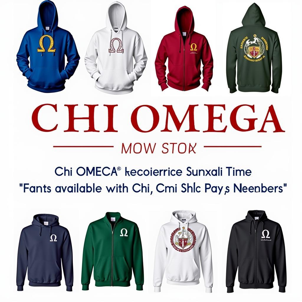 Chi Omega Sweatshirt Styles