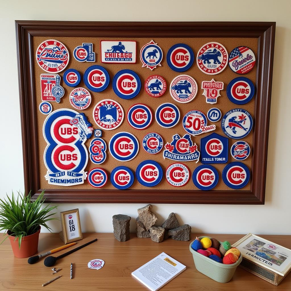 Chicago Cubs Patch Collection Display