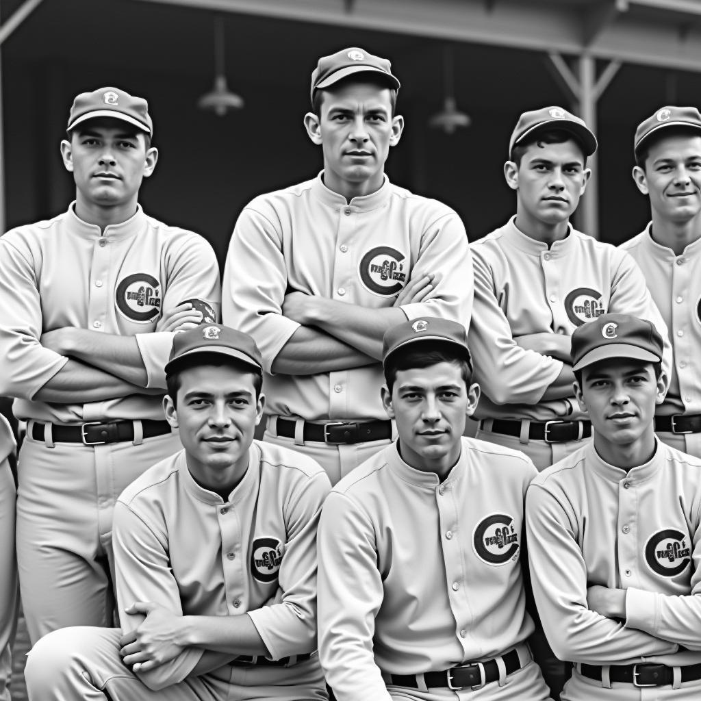 Chicago Federals baseball team in 1914 with their logo