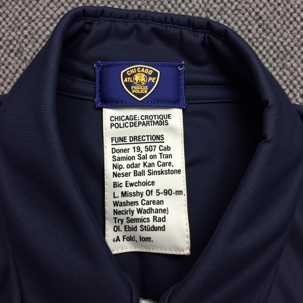 Chicago Police Department Shirt Care Instructions